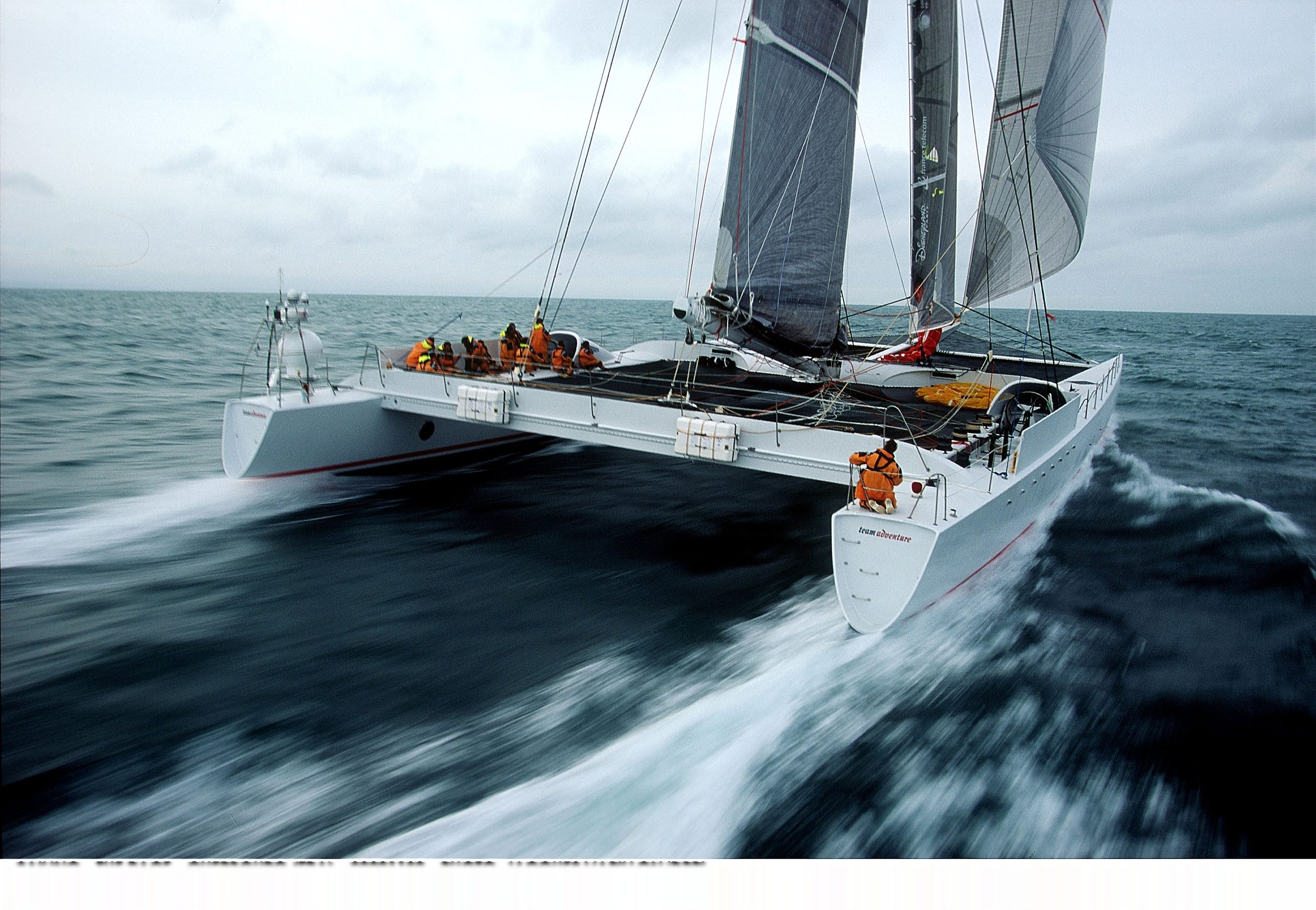 Team Adventure charging through heavy seas
